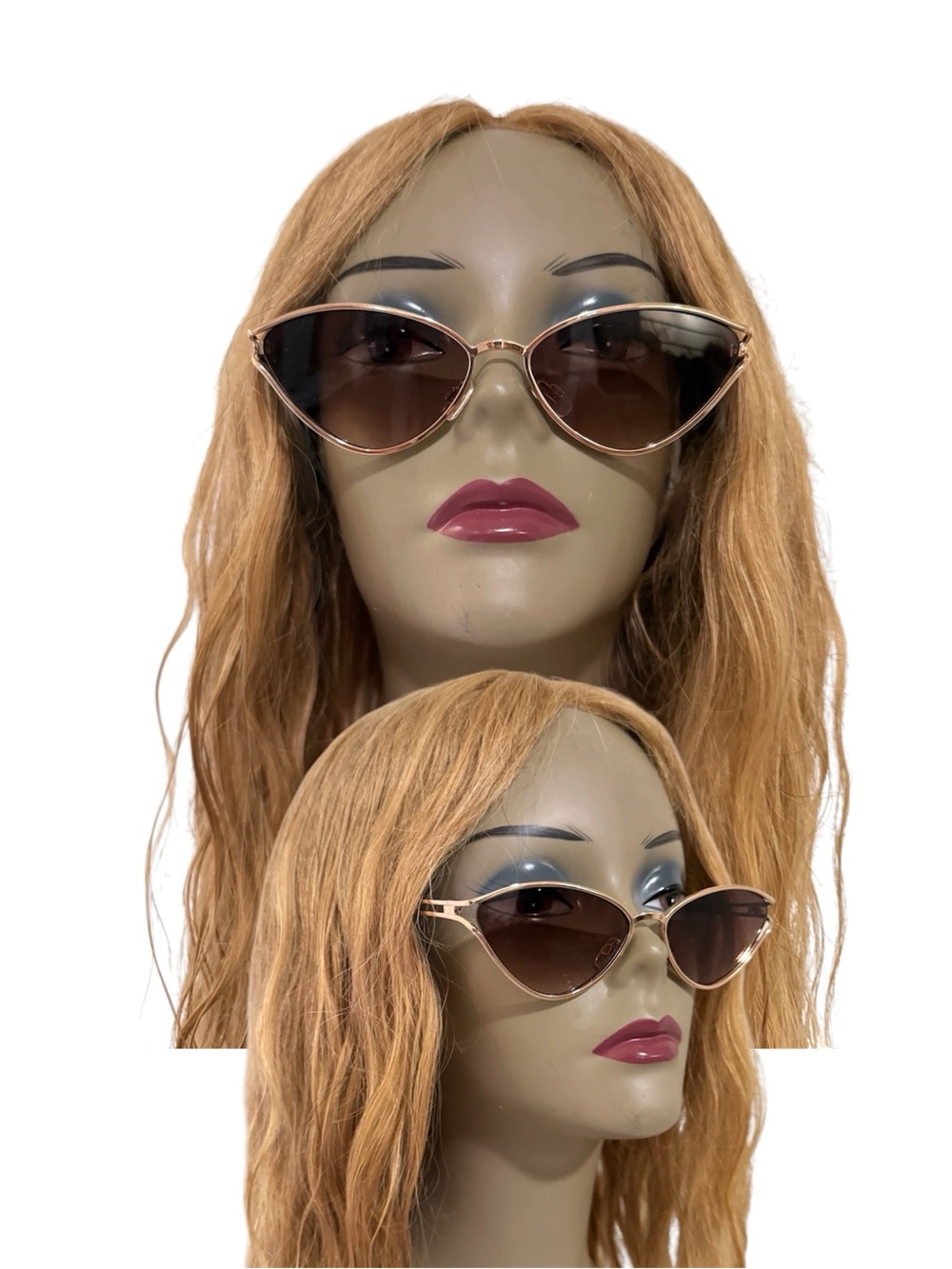 Vince Camuto Rose Gold Frame Sunglasses with Brown Gradient Lenses